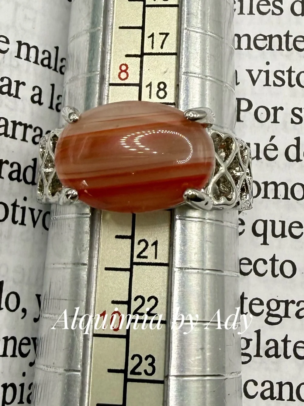 Boho Silver Claw Ring with Deep Carnelian Oval